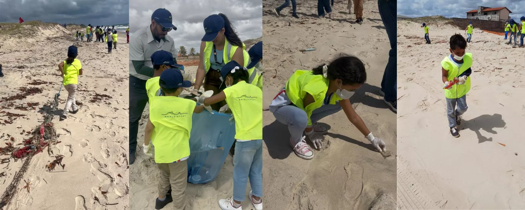 Crianças de São Gonçalo participam de ação de limpeza de praias e conscientização do meio ambiente